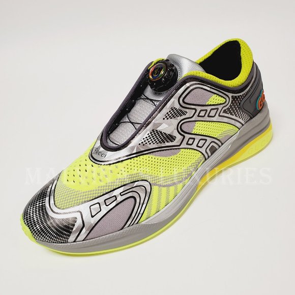 GUCCI SNEAKERS MENS ULTRAPACE R LEATHER SHOES w DOUBLE G LOGO sz 7G 7.5 US - Picture 7 of 16